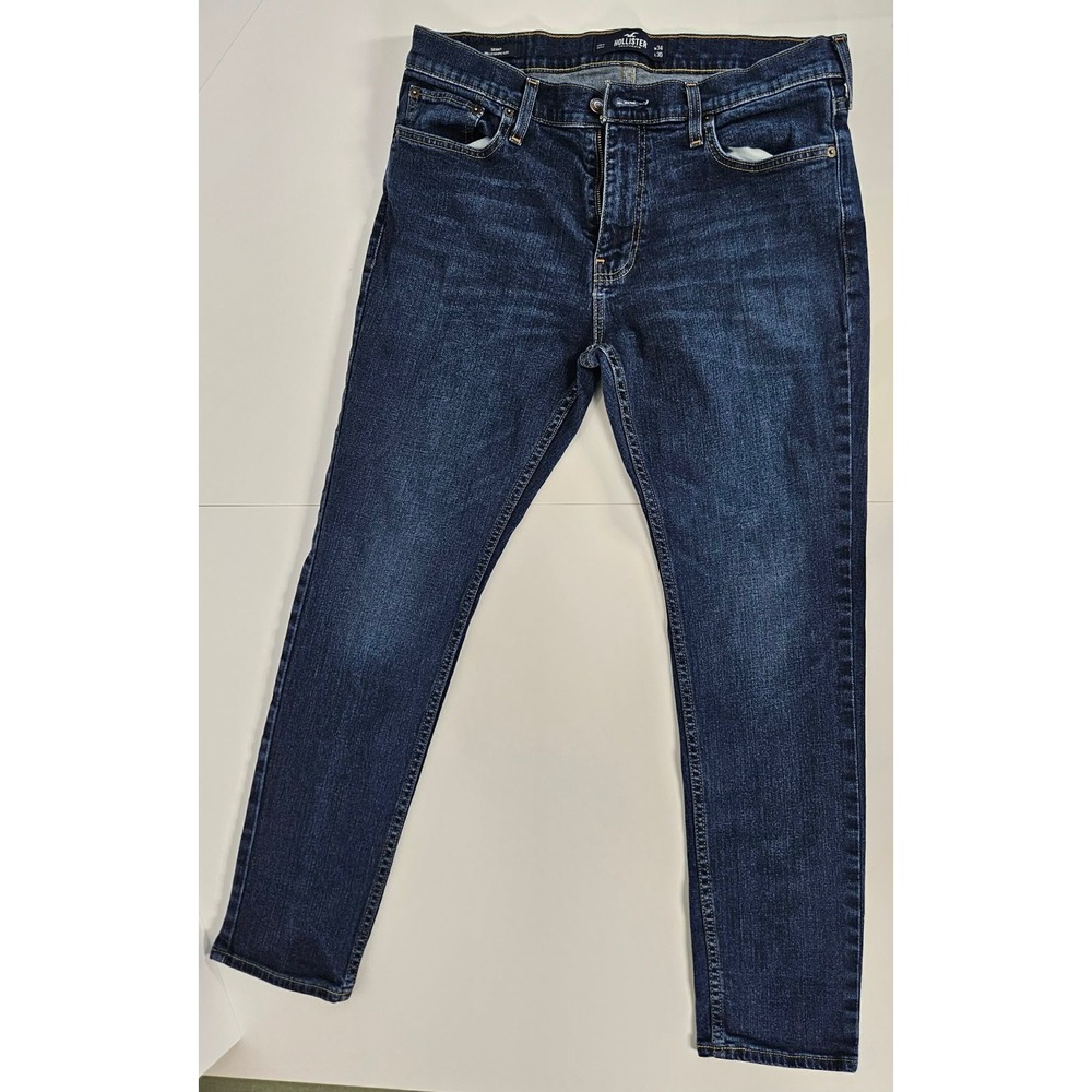 Hollister Epic Flex Skinny Jeans Mens 34x30 Dark Wash Blue Denim